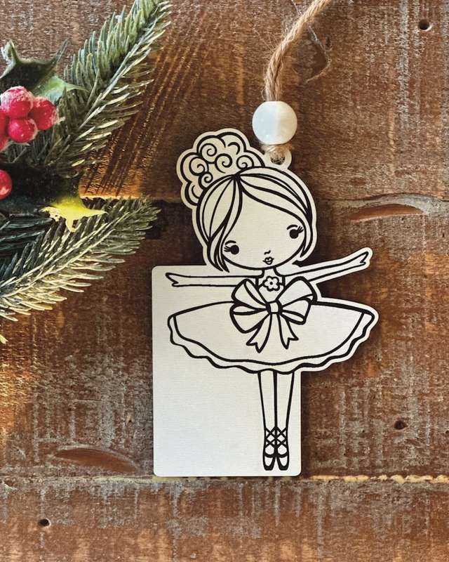 Digital download Cute dancer ballet svg ornament file for Glowforge and laser cutters  SVG FILE ONLY